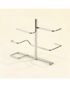 Hanging Wine Glass Rack In Chrome (synthetic illustration; no displayed measurements)