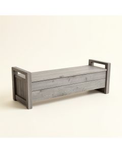 Cliff Dale Narrow Outdoor Storage Bench - Gray (synthetic illustration; no displayed measurements)