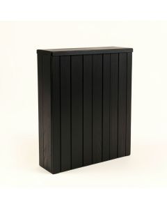 River Crest Narrow Outdoor Storage Bench - Black (synthetic illustration; no displayed measurements)