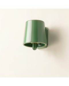 Cliff Bend Wall Sconce Mounted On A Plain Wall - Green (synthetic illustration; no displayed measurements)