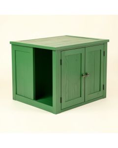 Cliff Bridge Empty Furniture-Style Litter Enclosure - Green (synthetic illustration; no displayed measurements)