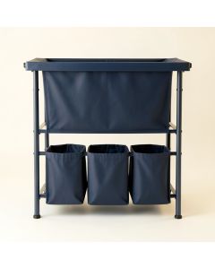 Briar Bridge Laundry Sorting Station With Plain Removable Bags - Navy (synthetic illustration; no displayed measurements)