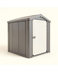 Manor 6 Ft. W X 7.5 Ft. D Plastic Storage Shed (synthetic illustration; no displayed measurements)