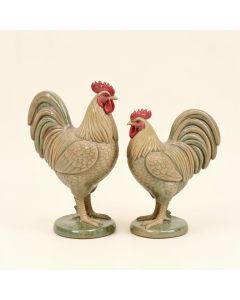 Mansford Proud Rooster 2 Piece Statue Set (synthetic illustration; no displayed measurements)