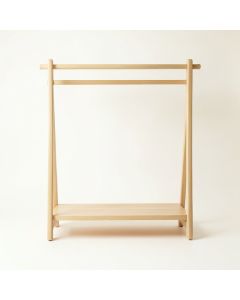 Oak Bluff Empty Garment Rack - Beige (synthetic illustration; no displayed measurements)