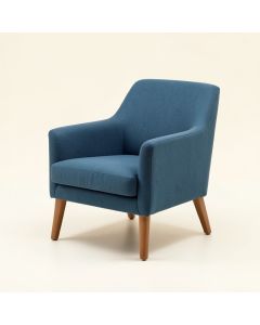 Boxworth Upholstered Arm Chair In Blue (synthetic illustration; no displayed measurements)