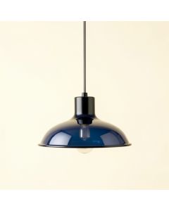 Spruce Branch Pendant Light Suspended From One Plain Cable - Navy (synthetic illustration; no displayed measurements)
