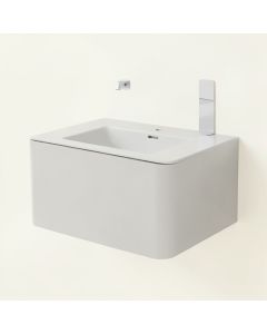Poulos Modern 24 '' Wall Mounted Single Bathroom Vanity Set (synthetic illustration; no displayed measurements)