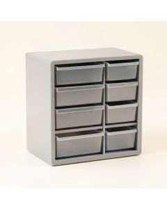 Maple Bend Small-Parts Storage Drawer Cabinet - Gray (synthetic illustration; no displayed measurements)