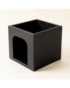Moss Bridge Empty Furniture-Style Litter Enclosure - Black (synthetic illustration; no displayed measurements)