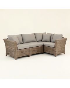 Hunstant Patio Outdoor Furniture 3 Piece Rattan Sofa Seating Group With Cushions (synthetic illustration; no displayed measurements)