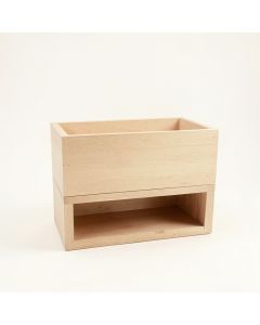 River Bridge Empty Raised Planter - Beige (synthetic illustration; no displayed measurements)