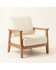 Glen Branch Upholstered Armchair - Ivory (synthetic illustration; no displayed measurements)
