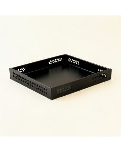 Birch Bend Empty Under-Desk Cable Tray - Black (synthetic illustration; no displayed measurements)