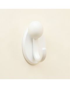 Harbor Arc Wall-Mounted Robe Hook - White (synthetic illustration; no displayed measurements)