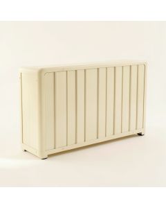 Dune Bend Narrow Outdoor Storage Bench - Ivory (synthetic illustration; no displayed measurements)
