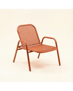 Reed Dale Outdoor Lounge Chair - Terracotta (synthetic illustration; no displayed measurements)