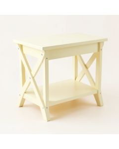 Oak Arc Side Table - Cream (synthetic illustration; no displayed measurements)
