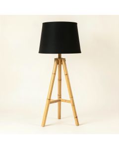 Cedar Crest Floor Lamp With A Plain Fabric Shade - Black (synthetic illustration; no displayed measurements)