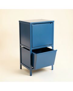 Meadow Dell Freestanding Pull-Out Hamper Cabinet - Blue (synthetic illustration; no displayed measurements)