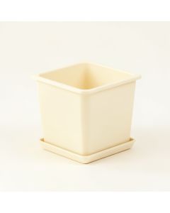 Fern Branch Empty Planter - Ivory (synthetic illustration; no displayed measurements)