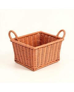 Meadow Arc Empty Storage Basket - Terracotta (synthetic illustration; no displayed measurements)