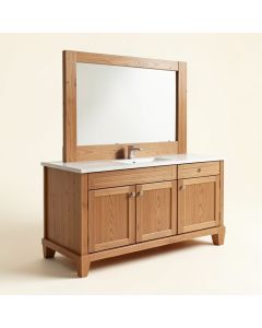 Chestnut 60 '' Double Bathroom Vanity Set (synthetic illustration; no displayed measurements)