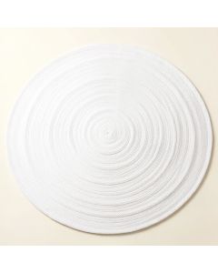 Maple Bend Round Area Rug - White (synthetic illustration; no displayed measurements)