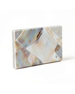 1 '' X 8 '' Authentic Seashell Tile Decorative Mosaic Listello In Abalone Pearl (synthetic illustration; no displayed measurements)