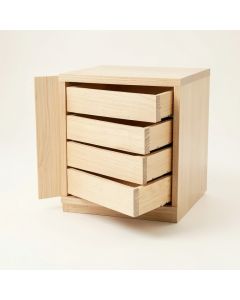 Sage Bridge Small-Parts Storage Drawer Cabinet - Beige (synthetic illustration; no displayed measurements)