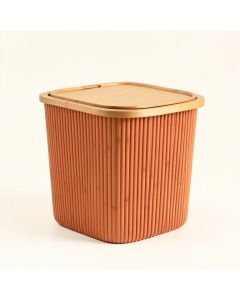 Oak Arc Laundry Hamper - Terracotta (synthetic illustration; no displayed measurements)
