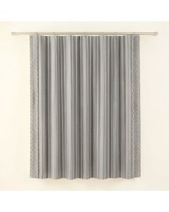 Aspen Dale Shower Curtain Hanging Flat From A Plain Rod - Gray (synthetic illustration; no displayed measurements)
