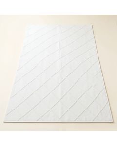 Vale Branch Rectangular Area Rug - White (synthetic illustration; no displayed measurements)