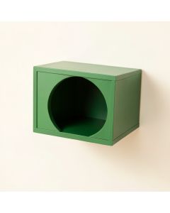 Cedar Arc Wall-Mounted Cat Perch (synthetic illustration; no displayed measurements)