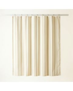 Pine Bridge Shower Curtain Hanging Flat From A Plain Rod - Cream (synthetic illustration; no displayed measurements)