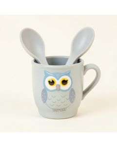 Cosmos Gifts Owl 4-Pieces Measuring Cup Set (synthetic illustration; no displayed measurements)
