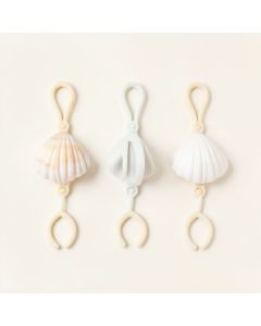 12 Piece Decorative Seashell Shower Curtain Hooks Set (synthetic illustration; no displayed measurements)