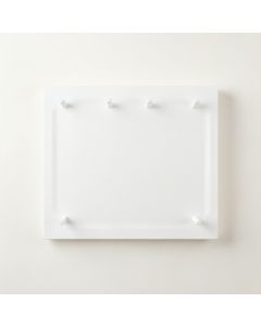 Flint Crest Empty Wall-Mounted Tool Organizer Panel - White (synthetic illustration; no displayed measurements)