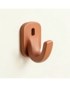 Ash Bend Wall-Mounted Robe Hook - Terracotta (synthetic illustration; no displayed measurements)