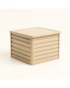 Birch Crest Closed Outdoor Storage Box - Beige (synthetic illustration; no displayed measurements)
