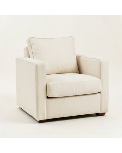 Moss Field Upholstered Armchair - Cream (synthetic illustration; no displayed measurements)