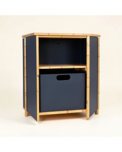 Birch Branch Freestanding Pull-Out Hamper Cabinet - Navy (synthetic illustration; no displayed measurements)