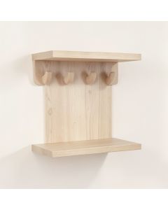 Harbor Dale Wall-Mounted Entryway Organizer Shelf - Beige (synthetic illustration; no displayed measurements)