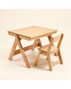 Wooden Lift-Top Kids Piece Activity Table And Chair Set (synthetic illustration; no displayed measurements)