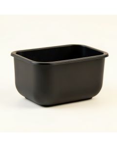 Dune Dell Empty Railing Planter With Integral Brackets - Black (synthetic illustration; no displayed measurements)