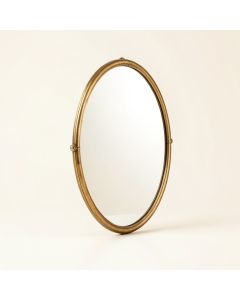 Fyfe Oval Mirror In Antique Gold Leaf (synthetic illustration; no displayed measurements)
