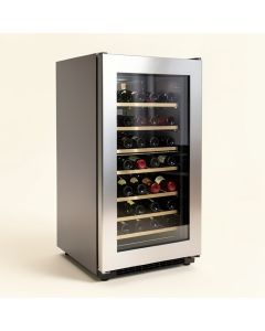 46 Bottle Single Zone Freestanding Wine Refrigerator (synthetic illustration; no displayed measurements)