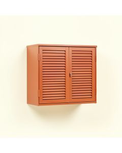 Cedar Crest Wall-Mounted Entry Cabinet - Terracotta (synthetic illustration; no displayed measurements)