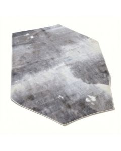Novelty Shayne Patchwork Cowhide Leather Gradient Gray Rug (synthetic illustration; no displayed measurements)