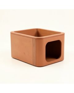 Cliff Arc Empty Furniture-Style Litter Enclosure (synthetic illustration; no displayed measurements)